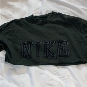 nike vintage long sleeve crop top
